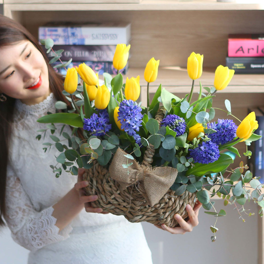 [서울,수도권배송] spring & sweet 튤립이랑 히야신스랑 꽃배달 상세 이미지 6