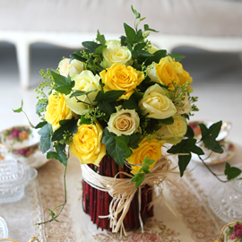[서울배송] Beautiful colors - Yellow Roses(화기는 변경될 수 있습니다) 꽃배달