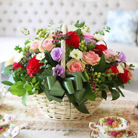 [서울배송] Lovely sweet II - Natural basket 꽃배달
