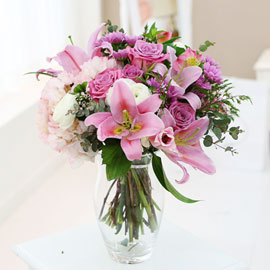 [전국배송/ fourseasons flower /계절꽃사용] 러블리 핑크화병 꽃배달