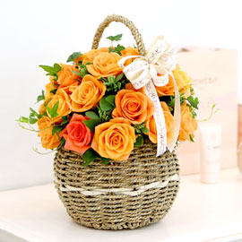 장미의 맹세 - orange blusher 꽃배달