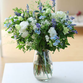 Ways to Freshen Your Home - white and white and blue 꽃배달