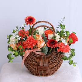 Warm Sunset Garden Basket 꽃배달
