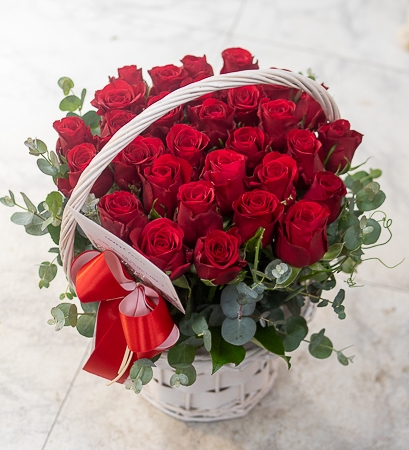 강렬한 RED BASKET 꽃배달